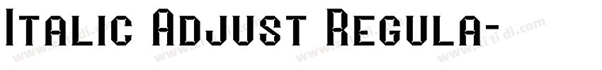Italic Adjust Regula字体转换